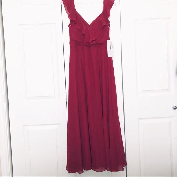 JJs House Dresses Nwt Jjs House Burgundy Long Flowing Gown Poshmark
